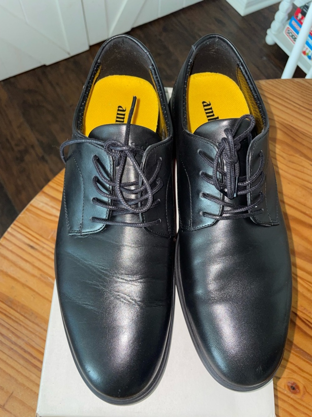 Amberjack The Original (classic) Dress Shoes In Obsidian Black Men’s Size 9.5M - Picture 13 of 15